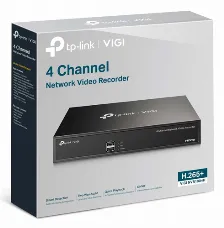 Nvr | Tp-link | Vigi | Vigi Nvr1004h | 4 Canales | Salida Video 4k | Poe+ | Onvif | Plug And Play | Grabacion 24/7 | Audio Bidireccional | Deteccion Inteligente | H.265+ | Ancho Banda 80mbps